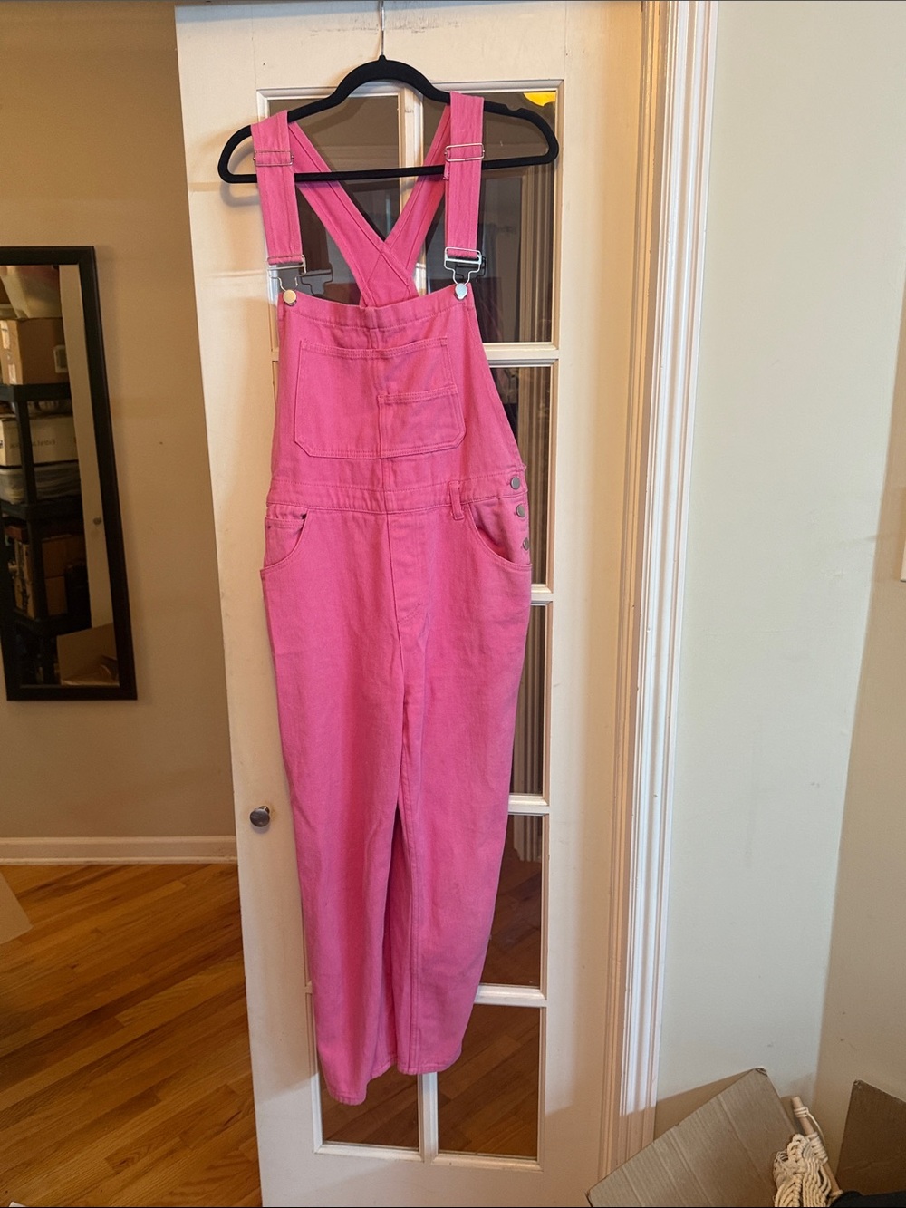Pink Denim Overalls